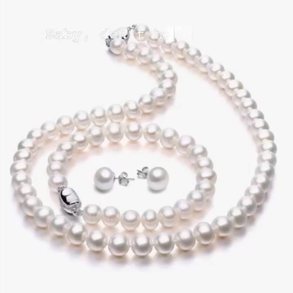 Viki Lynn Elegant Freshwater Necklace Pearl Jewelry Set - Picture 10 of 10